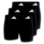 Adidas Boxers Homme Lot de 3 Coton Confortable Noir