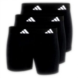 Adidas Boxers Homme Lot de 3 Coton Confortable Noir