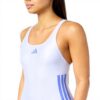 Maillot de bain Adidas Femme 3 Stripes C-Back Violet Bleu
