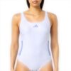 Maillot de bain Adidas Femme 3 Stripes C-Back Violet Bleu