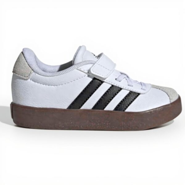 Baskets Adidas Enfant VL Court 3.0 Scratch Blanc Noir