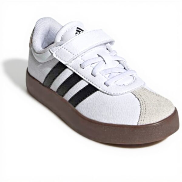Baskets Adidas Enfant VL Court 3.0 Scratch Blanc Noir