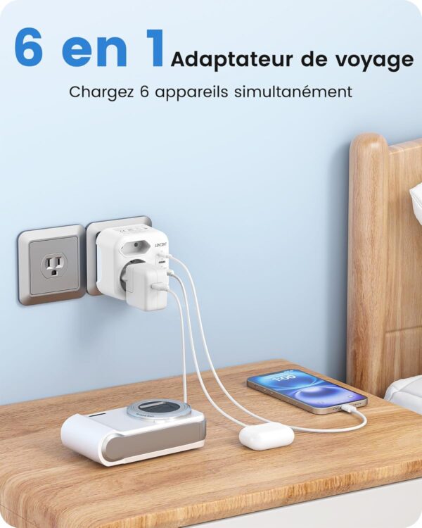 Adaptateur Prise USA LENCENT Type A B USB Voyage Compact-7