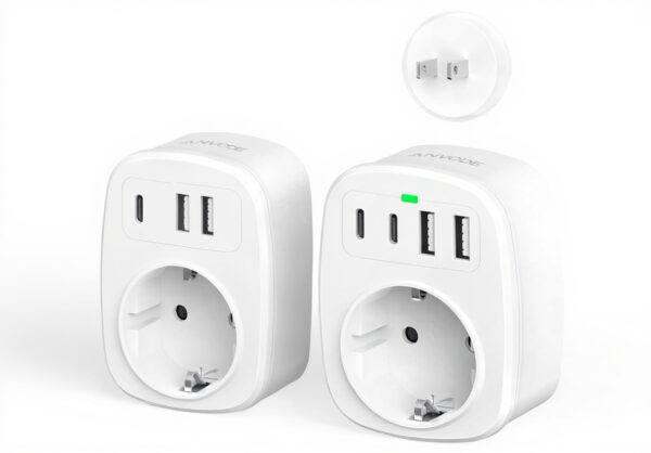 Adaptateur Japon ANVODE 5 en 1 USB-C voyage États-Unis