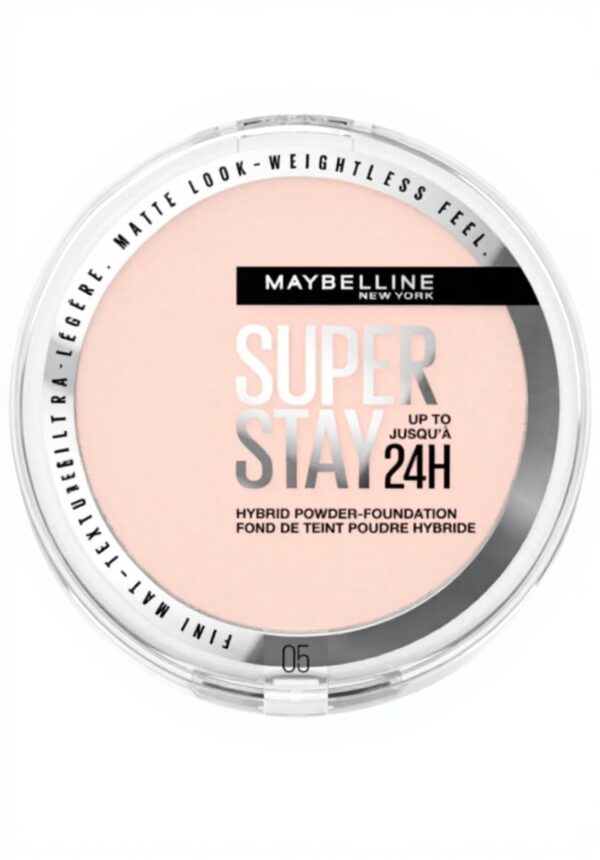 Fond de teint poudre Maybelline tenue 24H mat vegan