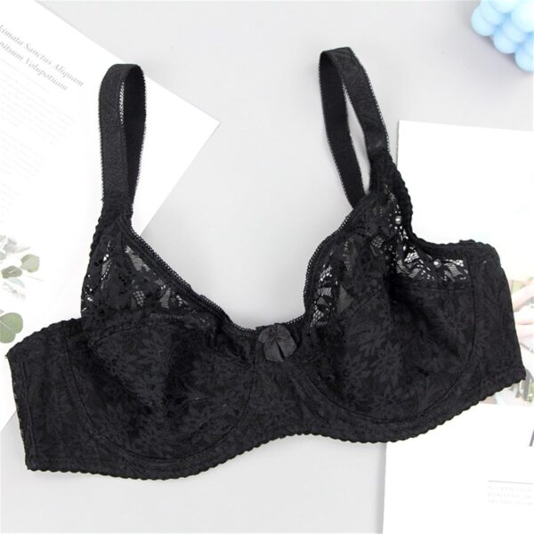 Soutien-gorge sport grande taille dentelle sans bretelles-2