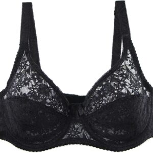 Soutien-gorge sport grande taille dentelle sans bretelles-0