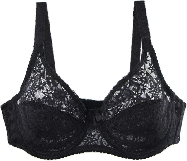 Soutien-gorge sport grande taille dentelle sans bretelles-0