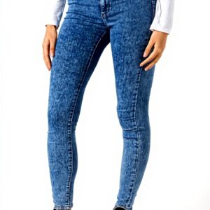 Jean Skinny ONLRAIN Taille Moyenne Fit Femme Denim Bleu
