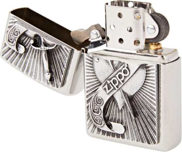 Briquet tempête Zippo cœur épée rechargeable résistant au-1