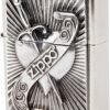 Briquet tempête Zippo cœur épée rechargeable résistant au-0